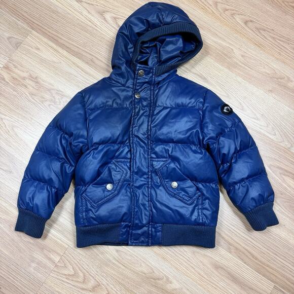 Appaman Boys Navy Down Fill Full Zip Long Sleeve Puffer Coat Size 3T *read Flaw - Picture 1 of 4